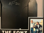 Framed Henry Winkler "The Fonz" Autographed Signed Faux Leather Jacket Jsa Coa