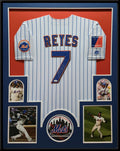 Framed New York Mets Jose Reyes Autographed Signed Jersey Jsa Coa