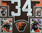 Framed Cleveland Browns Jerome Ford Autographed Signed Jersey Jsa Coa