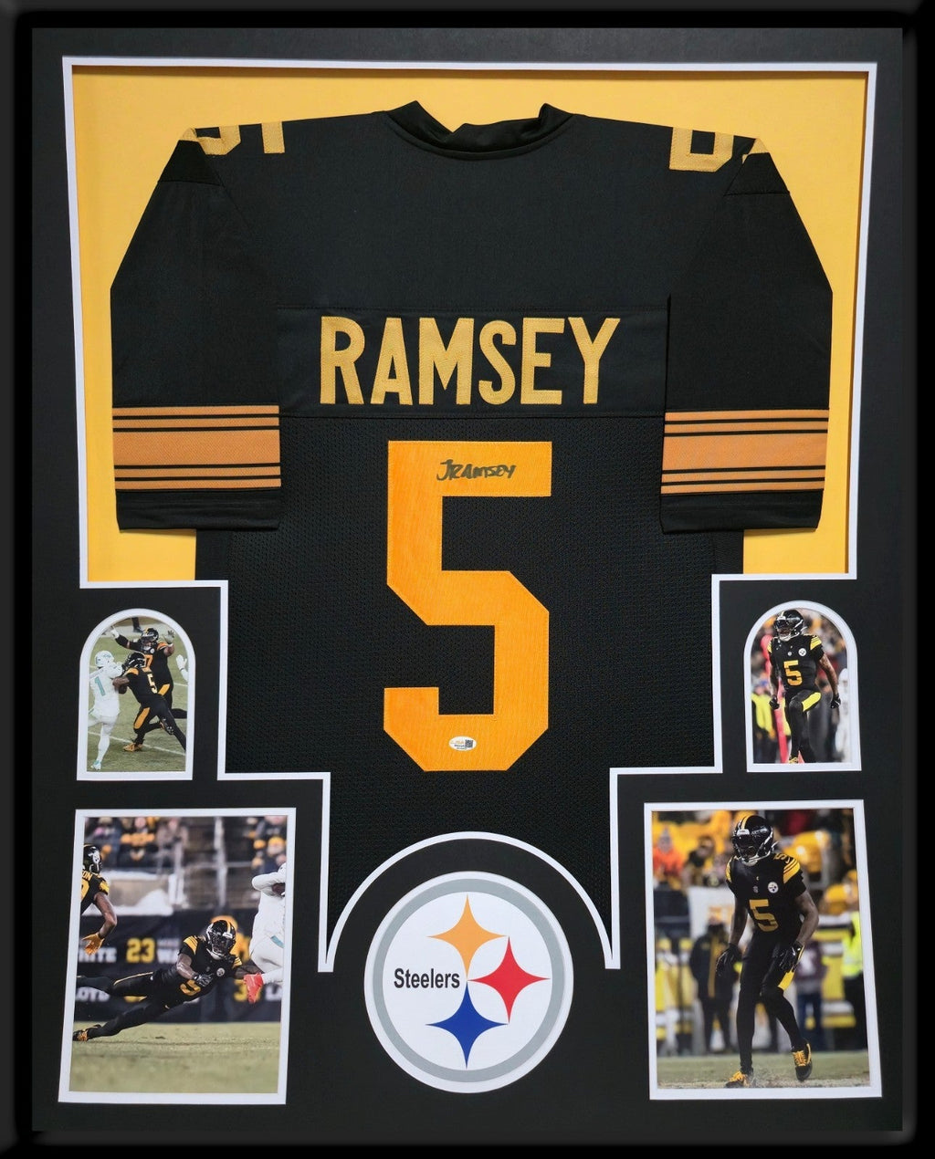 Framed Pittsburgh Steelers Jalen Ramsey Autographed Signed Jersey Jsa Holo
