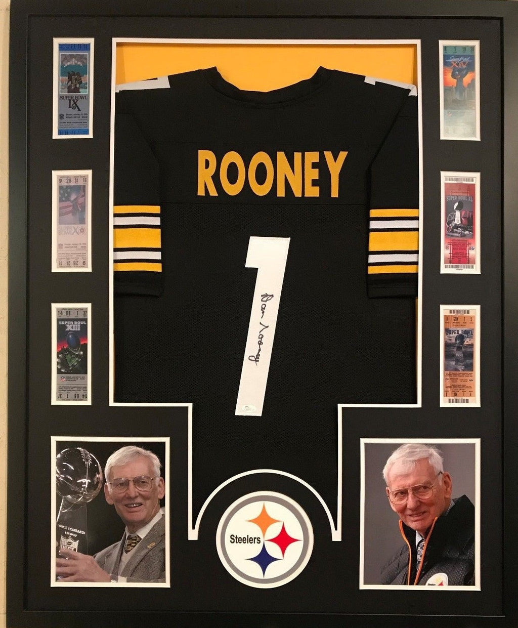Framed Dan Rooney Autographed Signed Pittsburgh Steelers Jersey Jsa Coa
