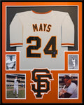 Framed San Francisco Giants Willie Mays Autographed Signed Jersey Say Hey Holo