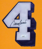 Framed L.A. Lakers Jerry West Autographed Signed Jersey Jsa Coa