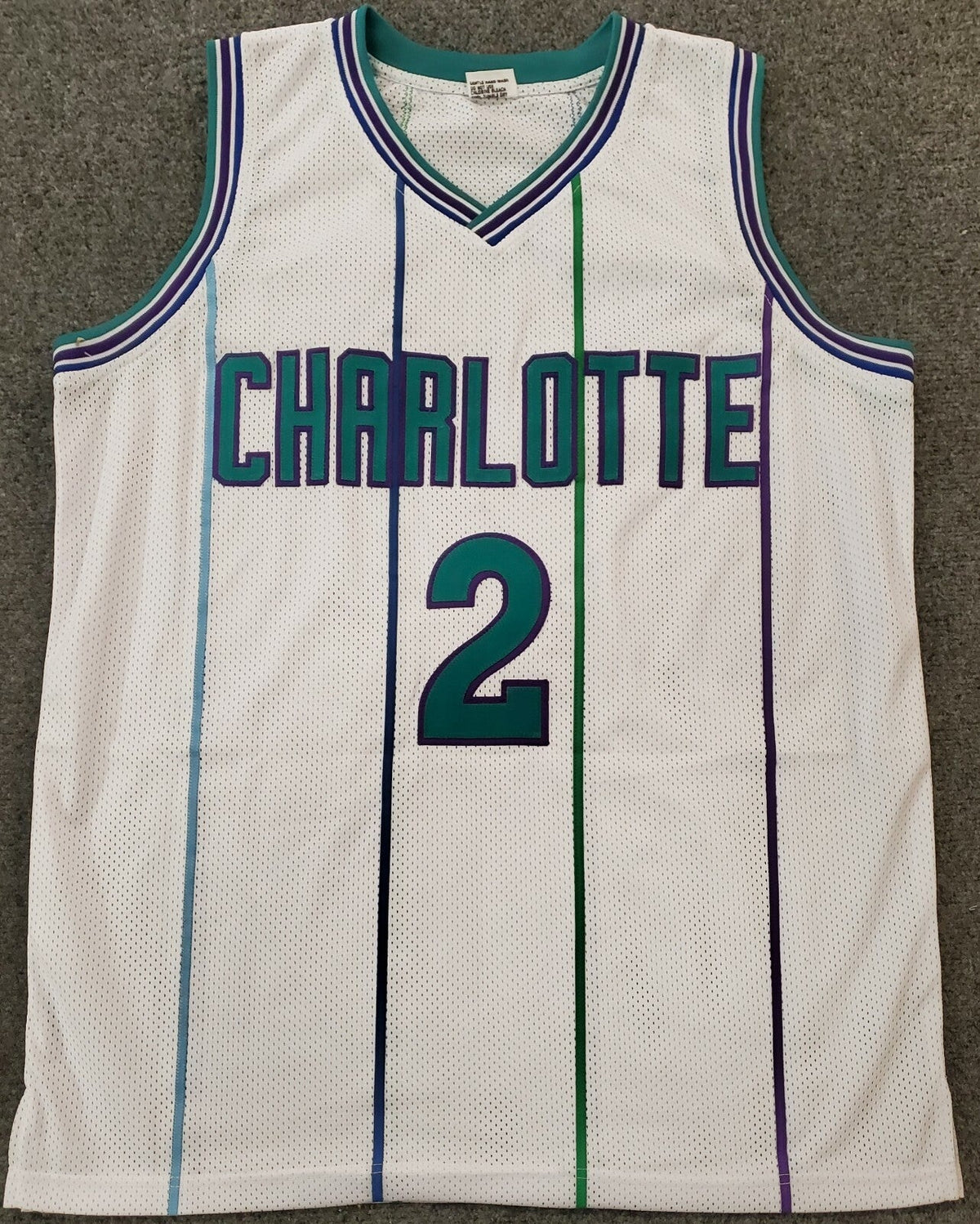 Charlotte Hornets Larry Johnson Autographed Signed Jersey Jsa Coa