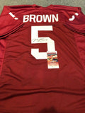 Oklahoma Sooners Marquise Brown Autographed Signed Jersey Jsa  Coa