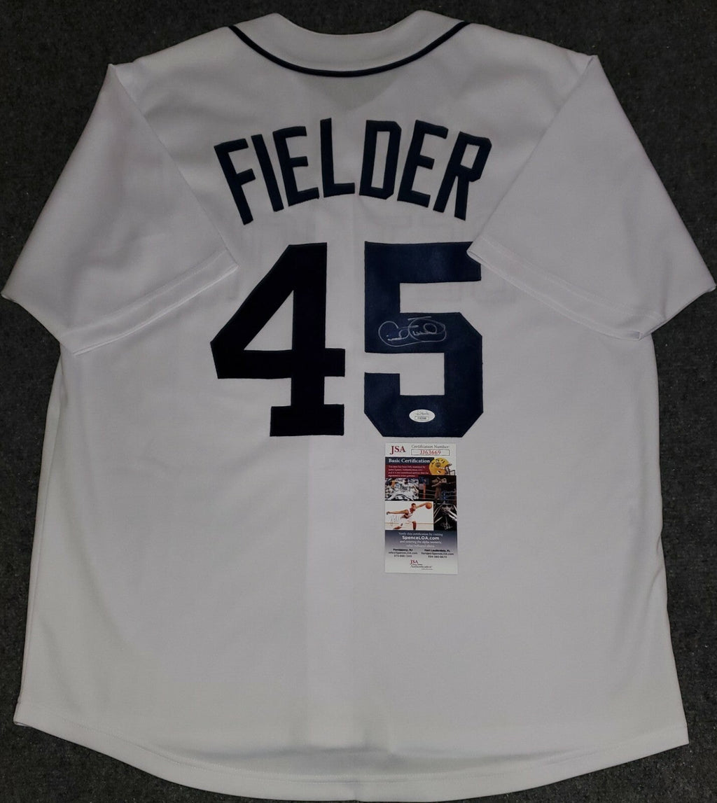Detroit Tigers Cecil Fielder Autographed Signed Jersey Jsa Coa