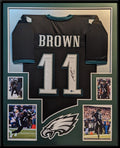 Framed Philadelphia Eagles Aj Brown Autographed Signed Jersey Beckett Holo
