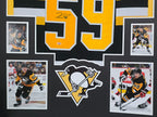 Framed Pittsburgh Penguins Jake Guentzel Autographed Signed Jersey Psa Coa