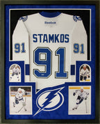 Framed Steven Stamkos Autographed Tampa Bay Lightning Jersey Upper Deck Coa