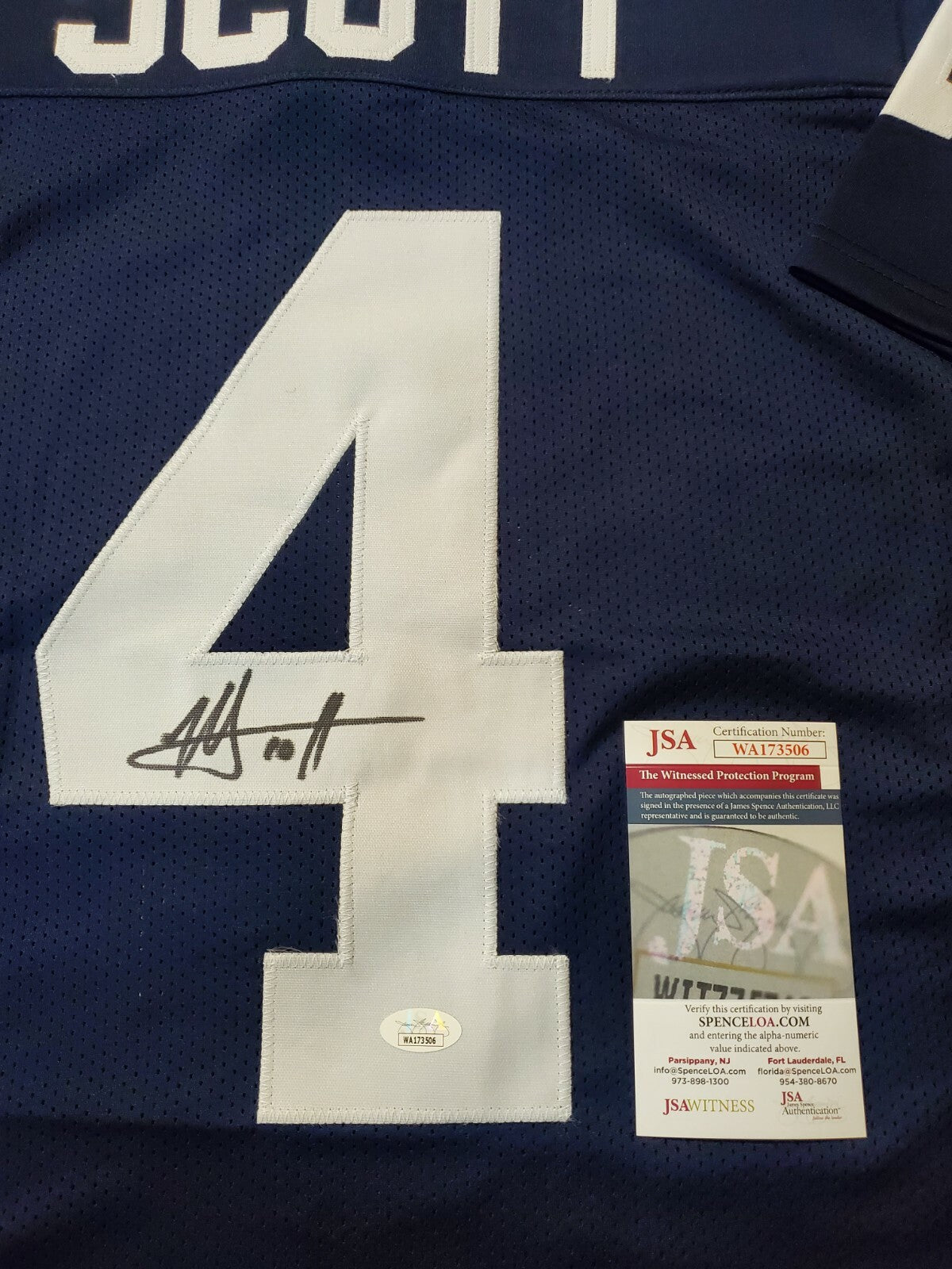 Penn State Nick Scott Autographed Signed Jersey Jsa Coa