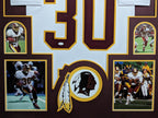 Framed Washington Brian Mitchell Autographed Signed Jersey Jsa Coa