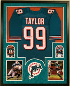 Framed Miami Dolphins Jason Taylor Autographed Signed Jersey Jsa Coa