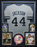 Framed N.Y. Yankees Reggie Jackson Autographed Signed Jersey Jsa Coa