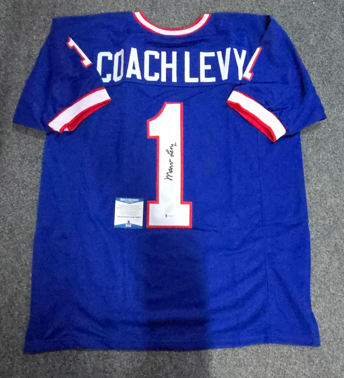 Buffalo Bills Marv Levy Autographed Signed "Coach Levy" Jersey Beckett Coa