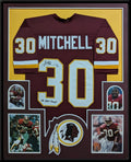 Framed Washington Brian Mitchell Autographed Signed Inscribed Jersey Jsa Coa