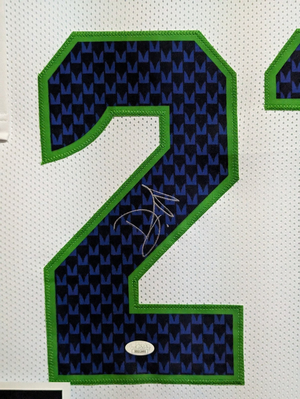 Framed Seattle Seahawks Devon Witherspoon Autographed Signed Jersey Jsa Coa