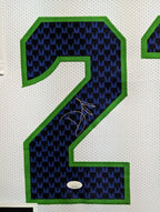 Framed Seattle Seahawks Devon Witherspoon Autographed Signed Jersey Jsa Coa