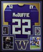 Framed Washington Huskies Trent Mcduffie Autographed Signed Jersey Jsa Coa