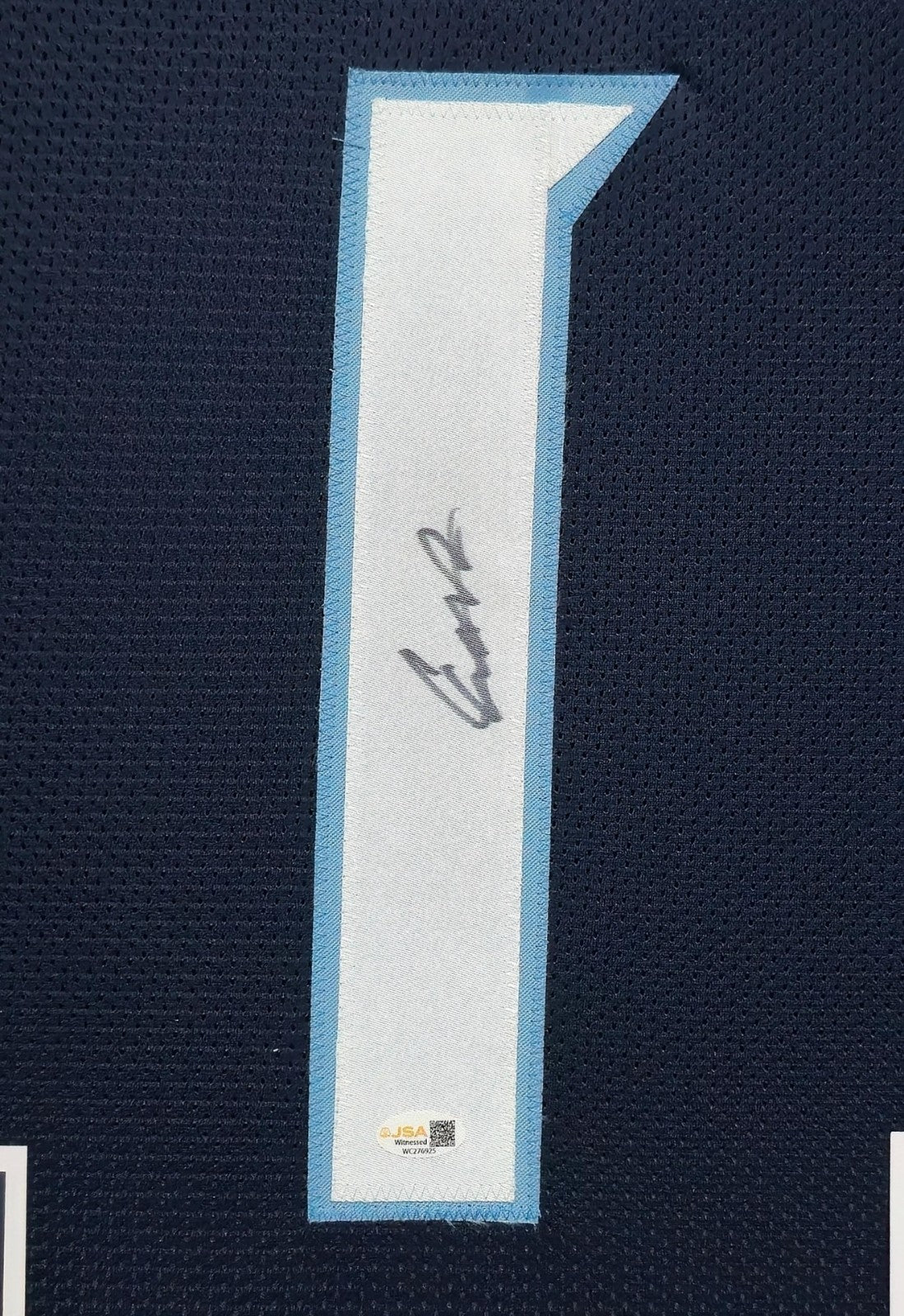 Framed Tennessee Titans Cam Ward Autographed Signed Jersey Jsa Coa