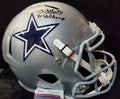 Dallas Cowboys Jim Jeffcoat Signed Insc Full Size Speed Replica Helmet Jsa Coa