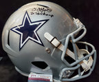 Dallas Cowboys Jim Jeffcoat Signed Insc Full Size Speed Replica Helmet Jsa Coa