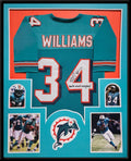 Framed Miami Dolphins Ricky Williams Autographed Signed Inscribed Jersey Jsa Coa
