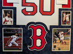 Framed Suede Mookie Betts Autographed Signed Boston Red Sox Jersey Jsa Coa