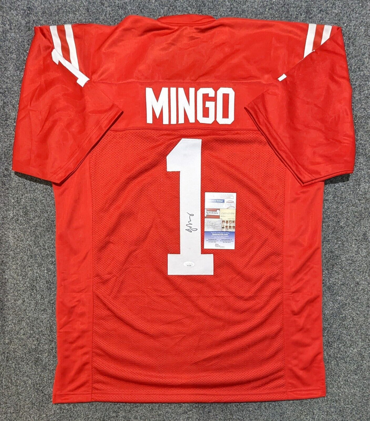 Ole Miss Rebels Jonathan Mingo Autographed Signed Jersey Jsa Coa