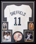 Framed N.Y. Yankees Gary Sheffield Autographed Signed Jersey Beckett Holo