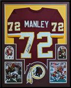 Framed Washington Dexter Manley Autographed Signed Jersey Jsa Coa