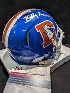 Denver Broncos Billy Thompson Autographed Signed Throwback Mini Helmet Jsa Coa