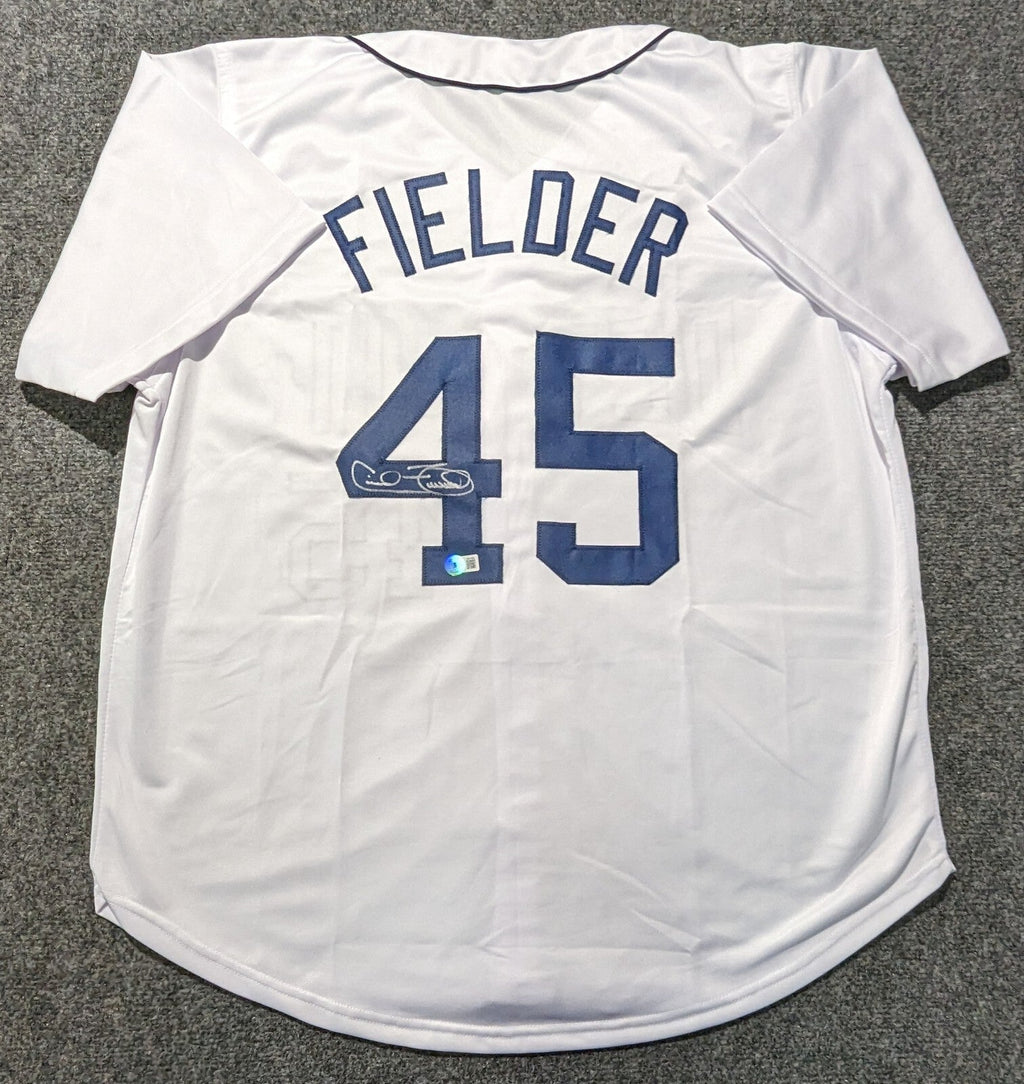 Detroit Tigers Cecil Fielder Autographed Signed Jersey Beckett Holo