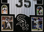 Framed Suede Frank Thomas Autographed Signed Chicago White Sox Jsa Coa