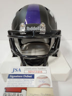 Tcu Horned Frogs Tre'von Moehrig Autographed Speed Mini Helmet Jsa Coa