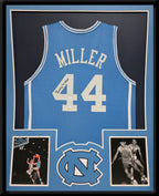 Framed Unc Tar Heels Larry Miller Autographed Signed Jersey Jsa Coa
