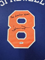Framed New York Knicks Latrell Sprewell Autographed Inscribed Jersey Psa Coa