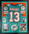 Framed Miami Dolphins Dan Marino Autographed Signed Jersey Upper Deck Coa