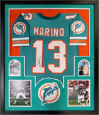 Framed Miami Dolphins Dan Marino Autographed Signed Jersey Upper Deck Coa