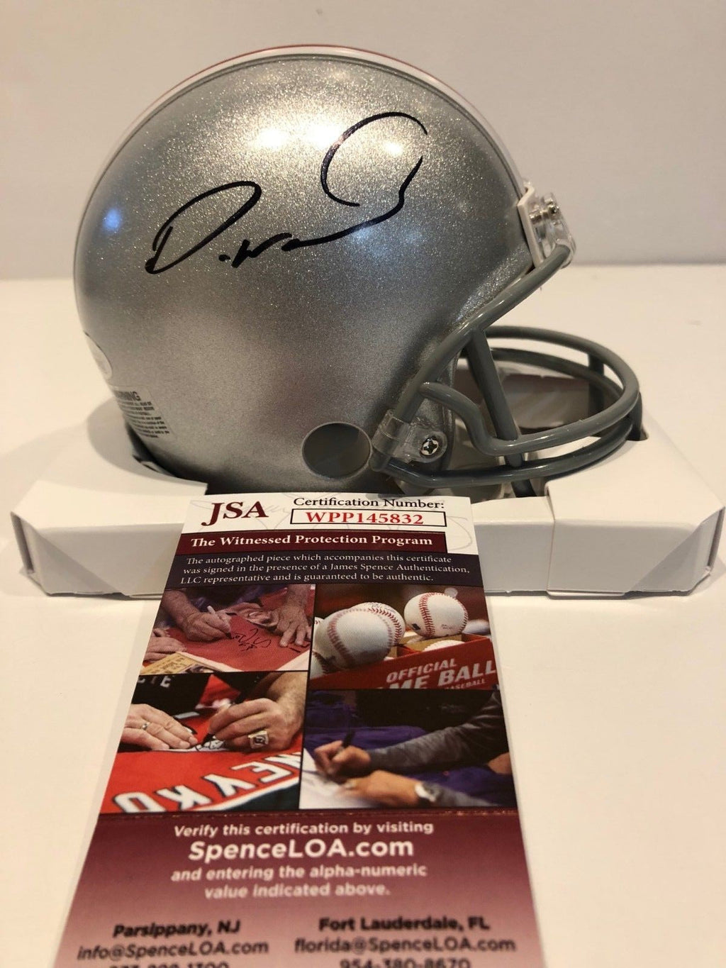 Denzel Ward Autographed Signed Ohio State Buckeyes Mini Helmet Jsa Coa