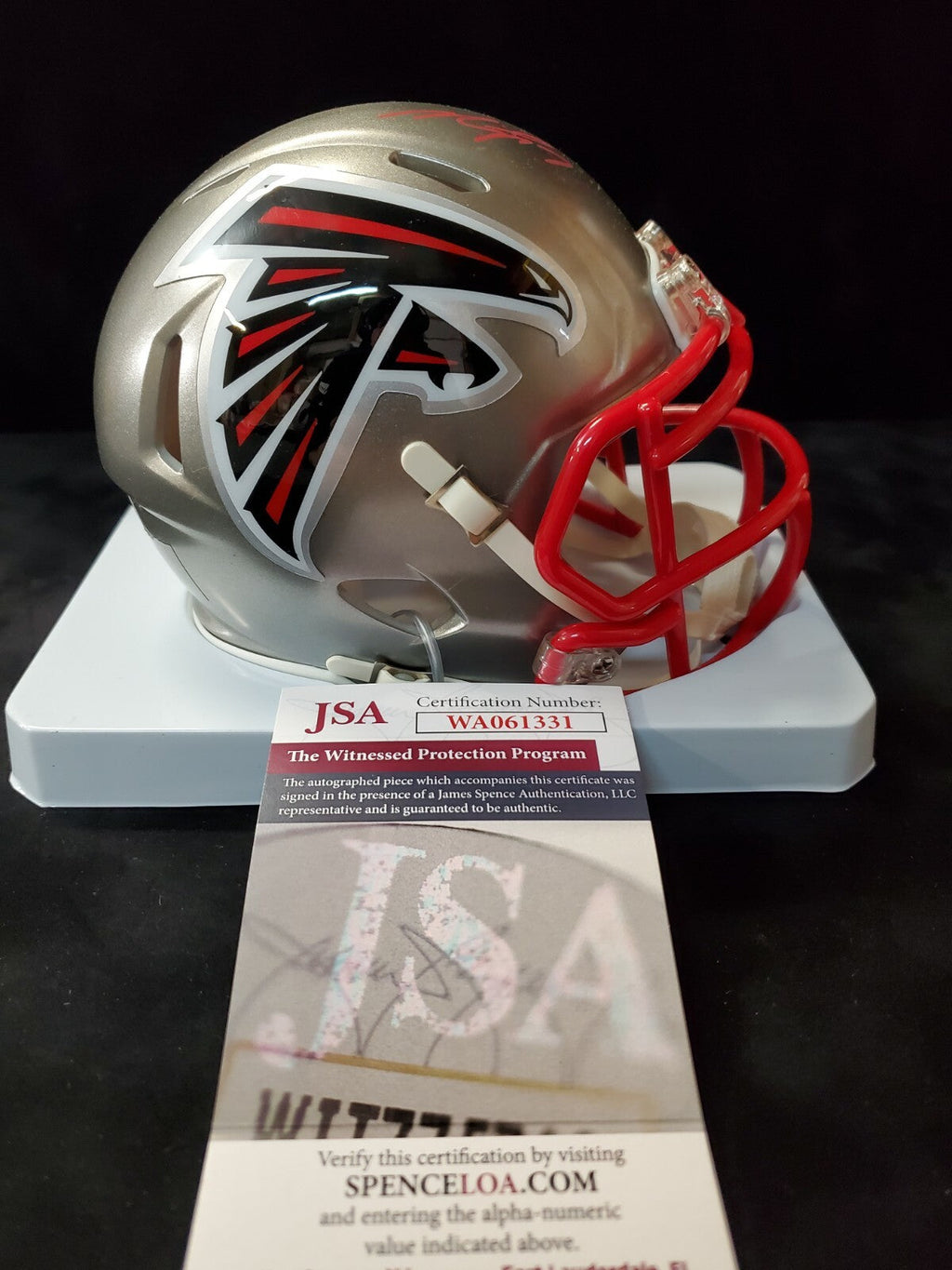 Atlanta Falcons Michael Vick Autographed Signed Flash Mini Helmet Jsa Coa