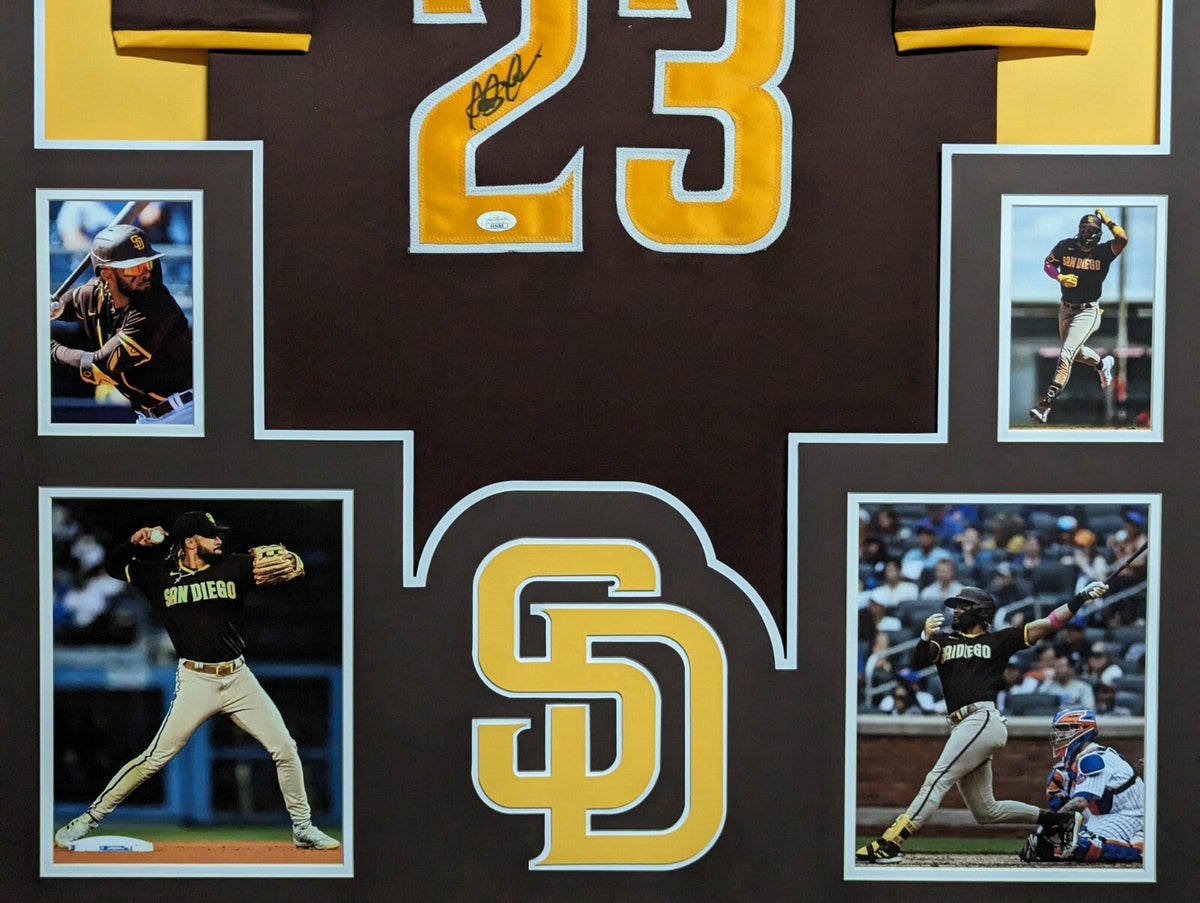 Framed Fernando Tatis Jr Autographed Signed San Diego Padres Jersey Jsa Coa