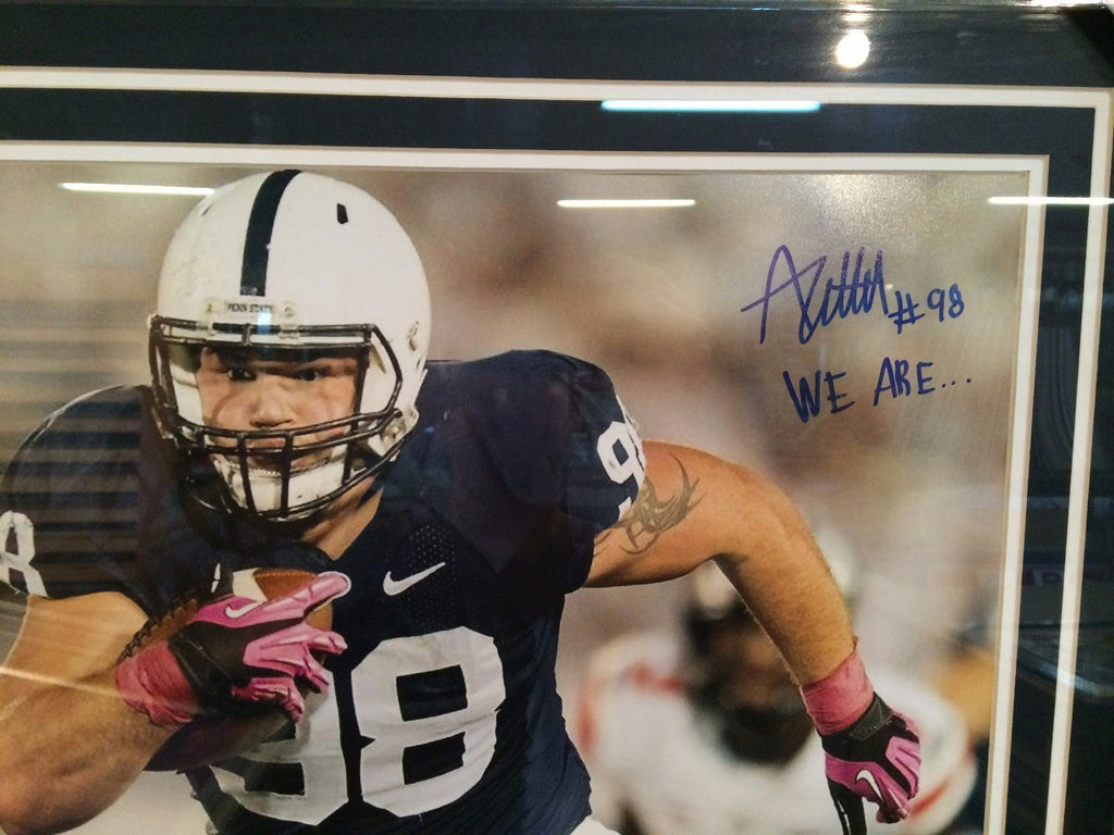 Anthony Zettel Framed Signed Inscribed Penn State 16X20 Photo Jsa Coa
