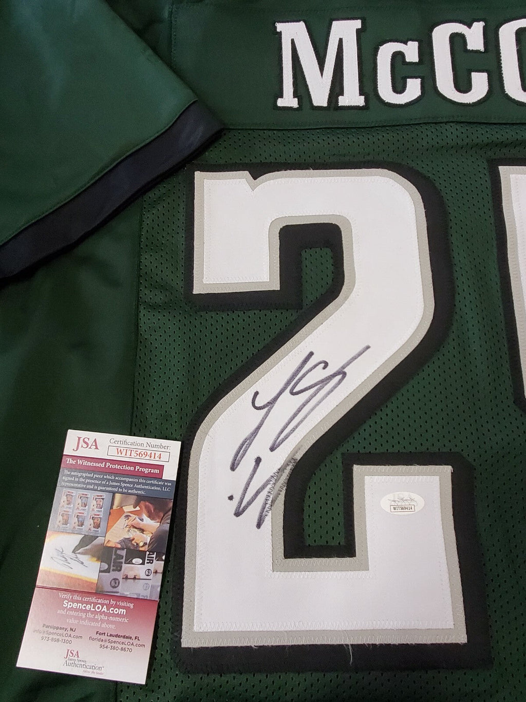 Philadelphia Eagles Lesean Mccoy Autographed Signed Jersey Jsa  Coa
