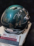 Philadelphia Eagles Jadon Haselwood Autographed Signed Speed Mini Helmet Jsa Coa