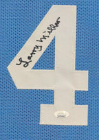 Framed Unc Tar Heels Larry Miller Autographed Signed Jersey Jsa Coa
