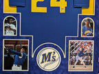 Suede Framed Seattle Mariners Ken Griffey Jr Autographed Jersey Beckett Coa