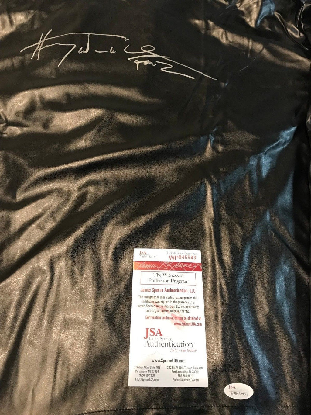 Henry "Fonz" Winkler Autographed Signed Faux Leather Jacket Jsa Coa