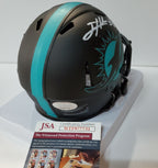 Miami Dolphins Jevon Holland Autographed White Signed Eclipse Mini Helmet Jsa