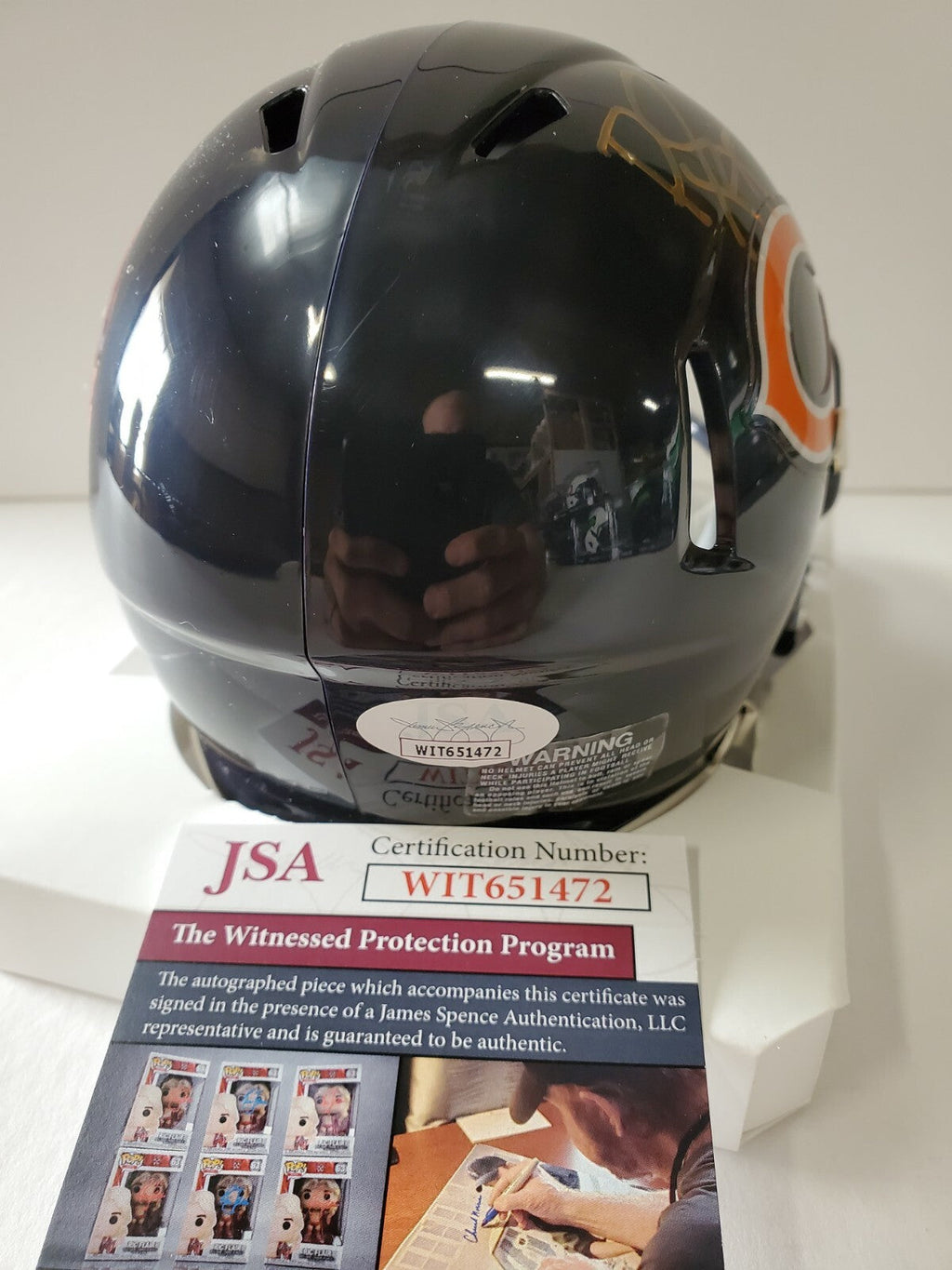 Chicago Bears Bobby Engram Signed Speed Mini Helmet Jsa Coa