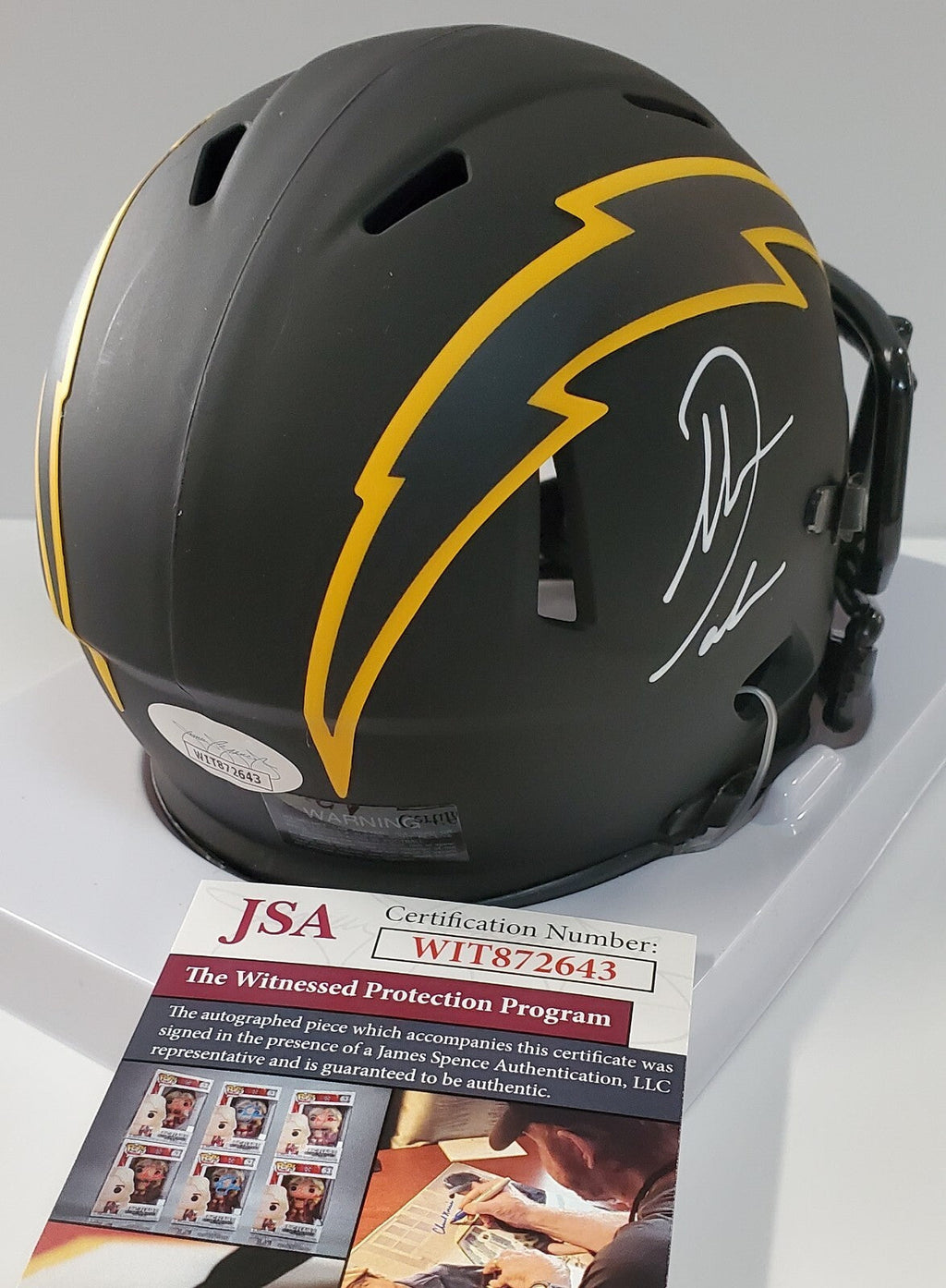 San Diego Chargers Antonio Gates Signed Eclipse Mini Helmet Jsa Coa